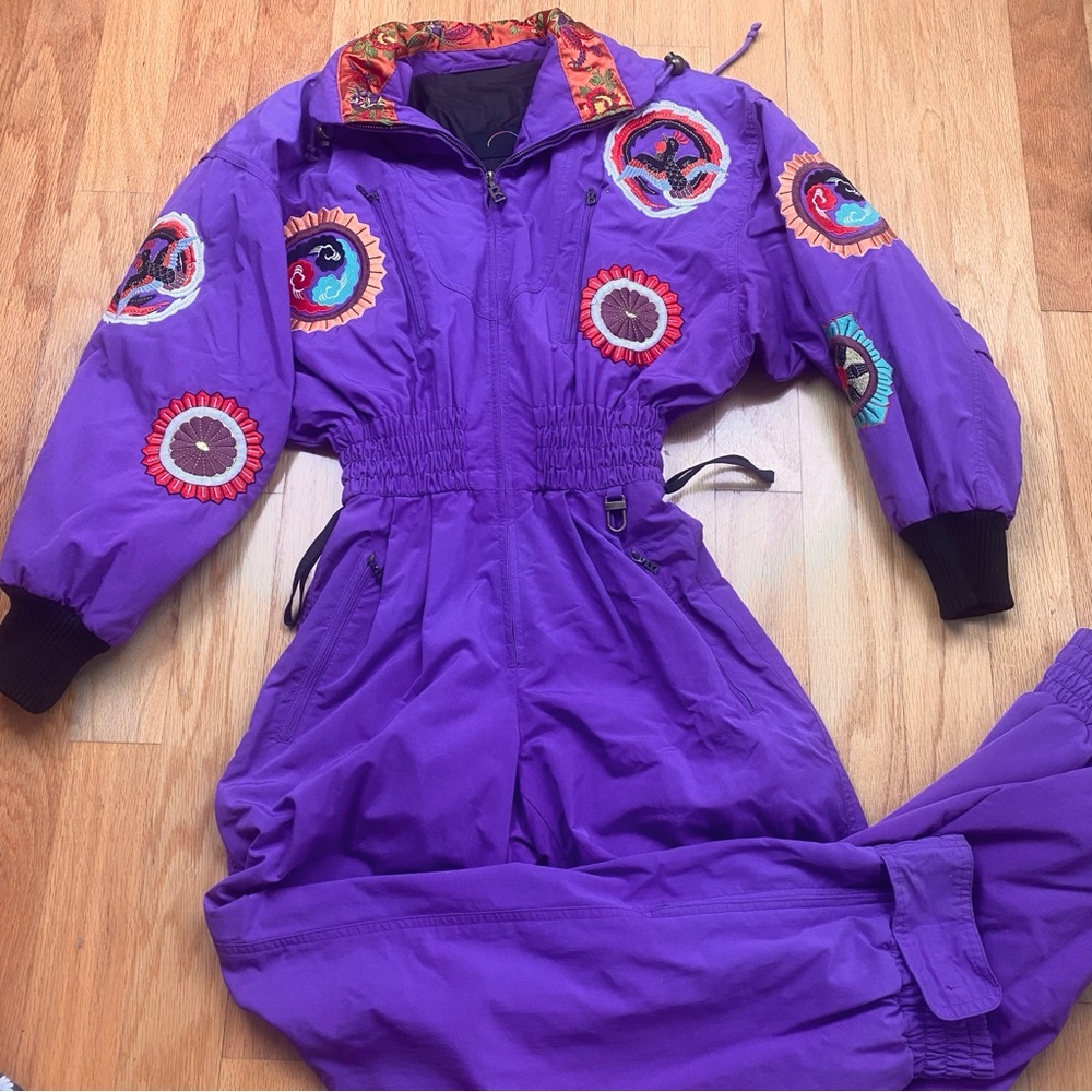 Bogner Vintage Women’s Purple Ski Suit embroidered (Johnny was vibes)